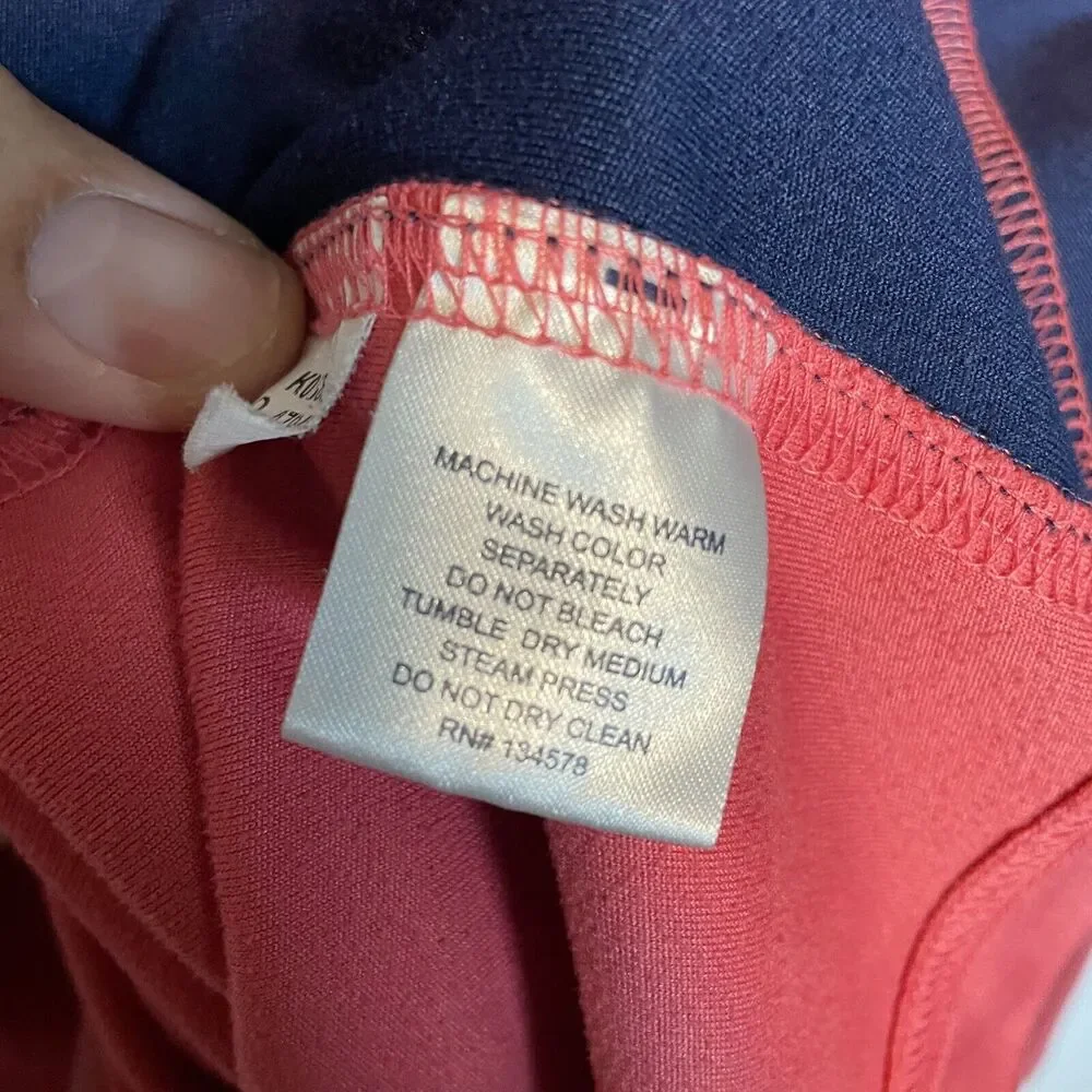 Vineyard Vines Sweater Mens Large Red Pink 1/4 Zip Pullover Whale Preppy Golf